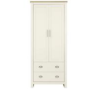 GFW Lancaster 2 Door 2 Drawer Wardrobe in Cream GFW Cream