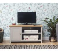 Grey Lancaster Small TV Cabinet 1 Door TV Display Shelves & Storage Cabinet