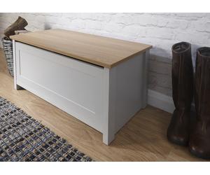 Lancaster Ottoman Storage Box Seat Blanket Box Hallway Bench Shoe Cabinet Grey