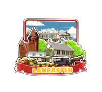 Lancaster Pennsylvania USA America Wooden Fridge Magnet Funny 3D Handmade City Travel Souvenirs Crafts Refrigerator Stickers Home Office Decor Collection Gift