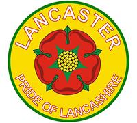 Lancaster - Pride of Lancashire - (Two Pack) 80mm Diameter Car Bumper Window Decal Sticker