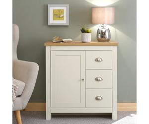 Lancaster Sideboard Cream 1 Door 2 Shelves 3 Drawers
