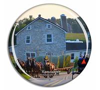 Lancaster The Amish Farm and House Pennsylvania USA Fridge Magnet Travel Gift Souvenir Collection 3D Crystal Glass
