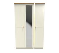 Lancaster Triple Mirror Wardrobe (Ready Assembled) Ready Assembled 2 U Cream One Size