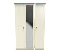 Lancaster Triple Mirror Wardrobe (Ready Assembled) Ready Assembled 2 U Cream One Size
