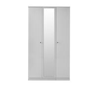 Lancaster Triple Mirror Wardrobe (Ready Assembled) Ready Assembled 2 U Grey One Size