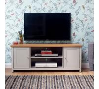 Lancaster TV Unit Grey 2 Shelves 2 Doors