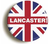Lancaster Union Jack Button Badge (1inch / 25mm diameter)