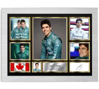 Lance Stroll Signed Autograph Photograph Display - Perfect for F1 Fans, A3 Poster + White Frame - Limited Edition Autograph Fan Gift - Collectible Memorabilia Merchandise