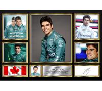 Lance Stroll Signed Autograph Photograph Display - Perfect for F1 Fans, A4 Poster + Black Frame - Limited Edition Autograph Fan Gift - Collectible Memorabilia Merchandise
