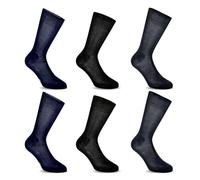 LANCETTI 6 Pairs of Short Socks for Men in Fine Cotton Scotland Thread for a Classic and Elegant Style Made in Italy Black, Blue and Charcoal., 2 BLUE, 2 BLACK, 2 Anthracite Grey, 42-44 Taille courte