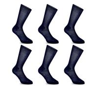 LANCETTI 6 Pairs of Short Socks for Men in Fine Cotton Scotland Thread for a Classic and Elegant Style Made in Italy Black, Blue and Charcoal., 6 Pairs Midnight Blue, 42-44 Taille courte