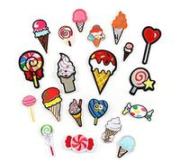 LANCHEN 20Pcs Cartoon Lollipop Ice Cream Patches DIY Iron On/Sewing Embroidery Applique