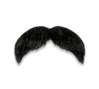 Lanchoo Fake Mustache, freddie mercury moustache Style, Self-Adhesive Black | Novelty facial accessory for parties, stage performances, themed events, and role play with a glossy black finish.