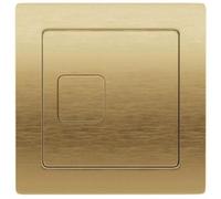Lancia Square Dual Flush Button - Standard UK Fit - 78mm - 4 Finishes (Brass)