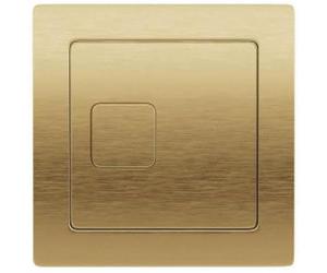 Lancia Square Dual Flush Button - Standard UK Fit - 78mm - 4 Finishes (Brass)