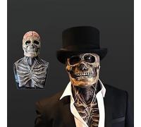 Lanckeli Halloween Skull Mask, Creepy Biochemical Mask, Latex Skeleton Mask, Scary Masks for Adults Costume Party.