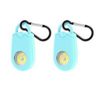 Lancoon 2 Pack Personal Alarm Keychain for Women 125dB with Strobe Light Safety Alert Device Portable Outdoor Travel Emergency Safety Alarm Blue
