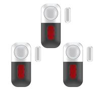 Lancoon 3 Pack Door Window Alarms Easy Installation for Home Security Personal Security Sensor Burglar Door Alarm Wireless Magnetic Entry Alert Chime for Sheds Bedroom Hotel Business 125dB Loud