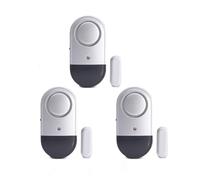 Lancoon 3 Pack Door Window Alarms for Home Security Personal Security Wireless Easy Installation Entry Alert Chime for House Bedroom Travel Hotel Business Sensors Door Alarms with 125dB Loud