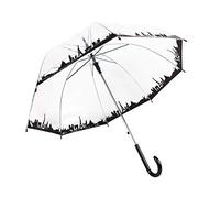 Lancoon Clear Umbrella Large Transparent See Through Bridal Wedding Ladies Walking Stick Umbrellas Bubble Dome Shape
