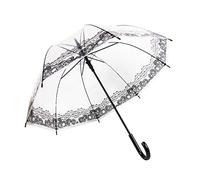 Lancoon Clear Umbrella Large Transparent See Through Bridal Wedding Ladies Walking Stick Umbrellas Bubble Dome Shape