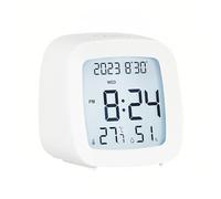 Lancoon Digital Alarm Clock with Temperature Humidity Desktop Max/Mix Record 12/24 Hours W alendar Touch Button for Home Bedside Office Students Table