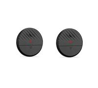 Lancoon Door Window Vibration Sensor Alarm Black 2 Packs 125dB Loud Slim Glass Break Burglar Detector with Adjustable Sensitivity LED Indicator Light for Home Office Security
