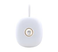 Lancoon LED Digital Alarm Clock, Silent Strong Vibration, Snooze Function, Portable for Deaf and Hard of Hearing, Suitable for Students Dorm Room, Minimalist and Cute Design(White)