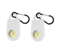 Lancoon Personal Alarm Keychain 2 Pack Emergency Safety Alarm with Strobe Light Portable Safety Alert Device 125dB for Women Children Elderly Men White