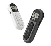 Lancoon Pocket FM Radio Rechargeable Battery Orange LCD 15 Hours Playtime Manual Auto Scan for Jogging Walking Running