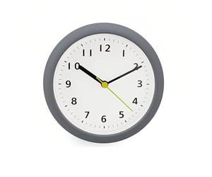 Lancoon Silent Shower Clock with Waterproof, Non-Ticking, Battery Operated with Hook Hole Foldable Stand and PVC Suction Cup for Bathroom Bedroom(Grey)