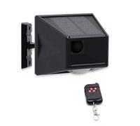 Lancoon Solar Alarm Outdoor Motion Sensor Detector Freely Rotatable IP65 Waterproof 129db Loud Siren Lamp Strobe Light with Remote for Orchard Farm Barn