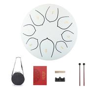 Lancoon Steel Tongue Drum with Hand Pan 6 Inches 8 Notes Durable Musical Instrument Soft Sound Rain Drum Non-Slip Easy to Play for Kids Yoga Meditation Entertainment