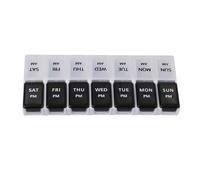 Lancoon Travel Pill Organiser Moisture Resistant, 14 Compartments 7 Days a Week, Portable, Easy to Clean, Large Compartment for Vitamin Medication Supplements Tablets Fish Oil