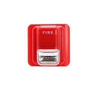 Lancoon Wired Sound and Light fire Alarm Alert Security Horn Sound Alert 12VDC Fire Warning Strobe Siren Sensor Siren Security Horn Buzzer for Alarm System Home Security System
