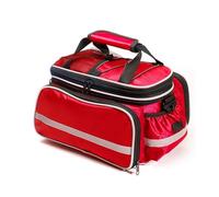LANCOURT Portable First Aid Bag Empty, Nurse Bag with Handle,Emergency Medical Kits Bag, for Home Visit, Health Care, Hospice, Travel, Emergency Event(Red)