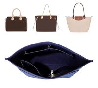 Lancry Purse Organizer Insert Multi-Pocket Felt Handbag Tote Bag Organizer Compatible with Le Pliage Shoulder Bag