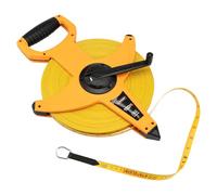 LAND 330FT/100M Heavy Duty Fiberglass Tape Measure - 1/2-Inch Wide, Dual Inch/Metric Scale, Durable Open Reel Measuring Tape for Surveying, Engineering, Runway Construction