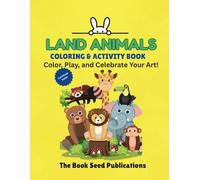 Land Animals Coloring & Activity Book: Fun Coloring Pages, Animal Facts & Games for Kids Ages 3-8