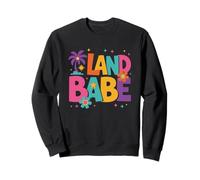 Land Babe Colorful Retro Groovy Design Sweatshirt
