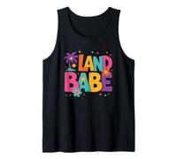 Land Babe Colorful Retro Groovy Design Tank Top