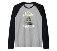 Land Banking Patience is an Asset Real Estate Raglan Baseball Tee