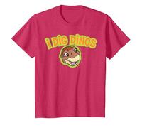 Land Before Time Littlefoot I Dig Dinos T-Shirt, Youth, Red Heather, Medium