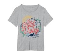 Land Before Time The Great Valley Littlefoot Silhouette T-Shirt, Women's Plus, Heather Grey, 6X