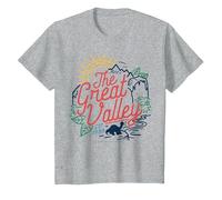 Land Before Time The Great Valley Littlefoot Silhouette T-Shirt, Youth, Heather Grey, Small