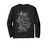 Land Before Time Tropical Leaves Dino Group Outline Long Sleeve T-Shirt