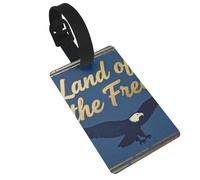 Land Free Phrase Luggage Tags for Suitcases - Durable PVC ID Tags with Detachable Straps for Travel, Backpack, Golf Bag, Anti-Loss