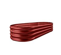 Land Guard Galvanized Raised Garden Bed Kit, Planter Boxes Outdoor, Oval Large Metal Beds for Vegetables(Brown)……