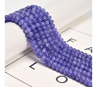 Land Long 76Pcs 5x8mm Tanzanite Color Dyed Jade Smooth Rondelle DIY Beads